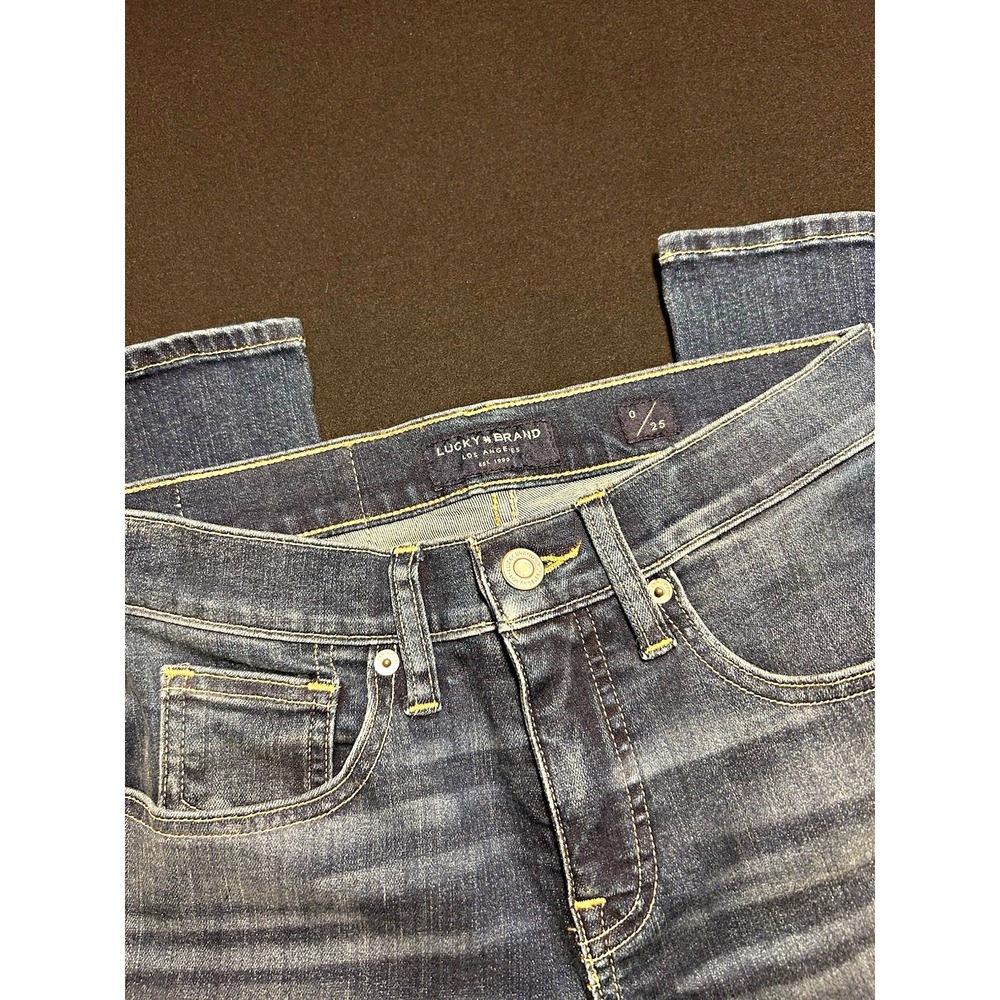 Lucky Brand Ava Womens Mid Rise Crop Bootcut Jeans Medium Wash 0/25 RN 80318